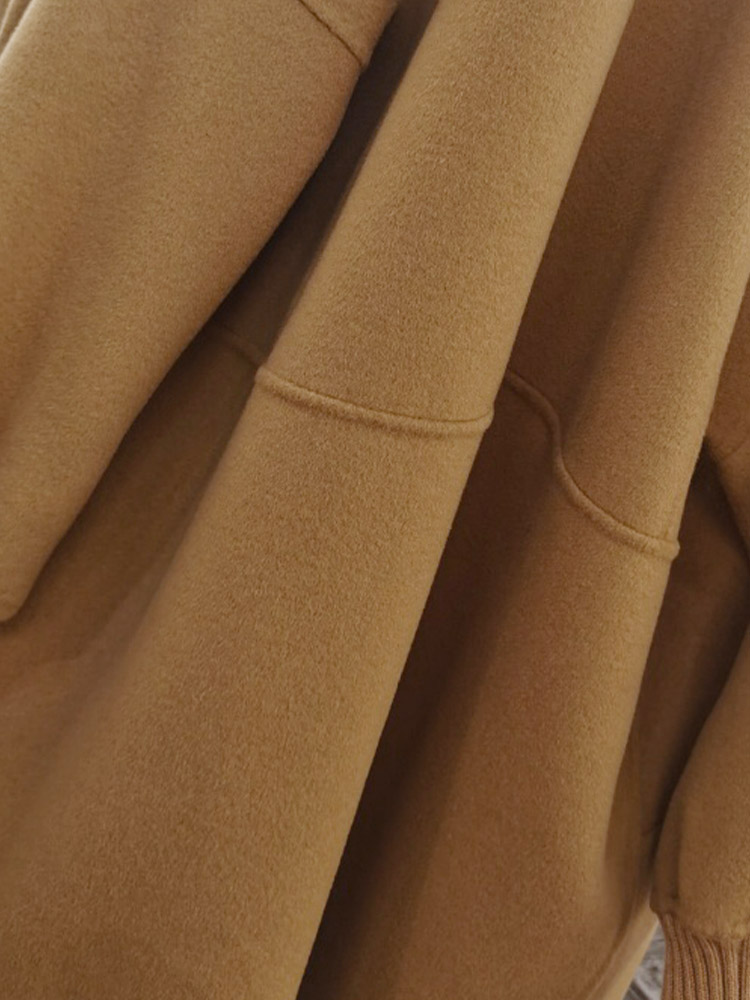 2022 New Mid-length Popular Cocoon High-end Double-sided Woolen Woolen Coat For Women