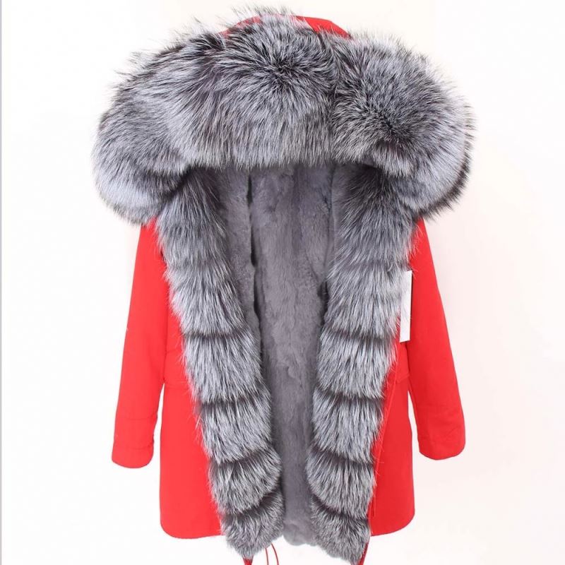 2021 Winter Women Classic Comfortable Fur Coat Rabbit Fur Lining Detachable And Frontier Real Fox Fu