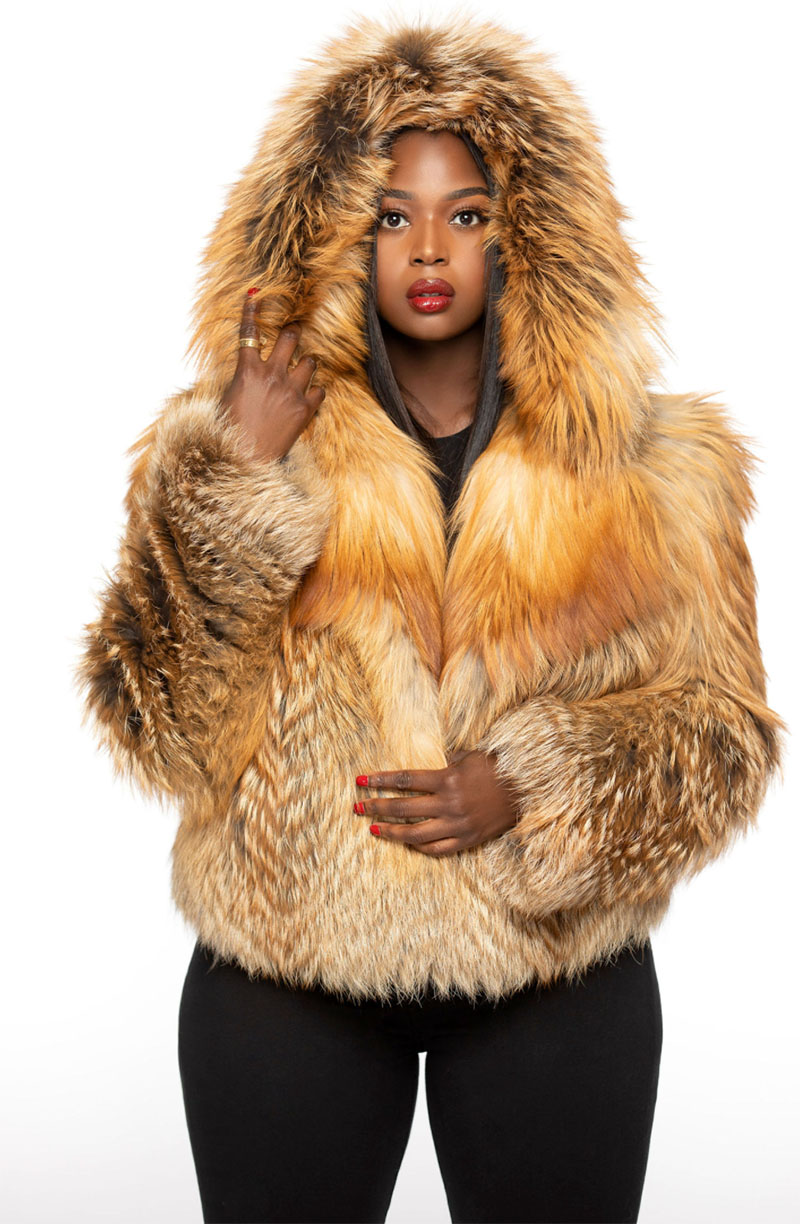 Luxury Full Pelt Furry Coat Short Style Thicken Winter Warm Fluffy Cropped Custom Natural Fox Real F