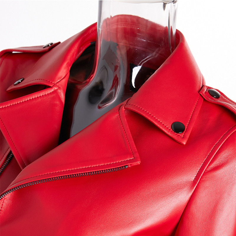 2021 spring and autumn real leather sheepskin leather clothes women's short style European and Ameri