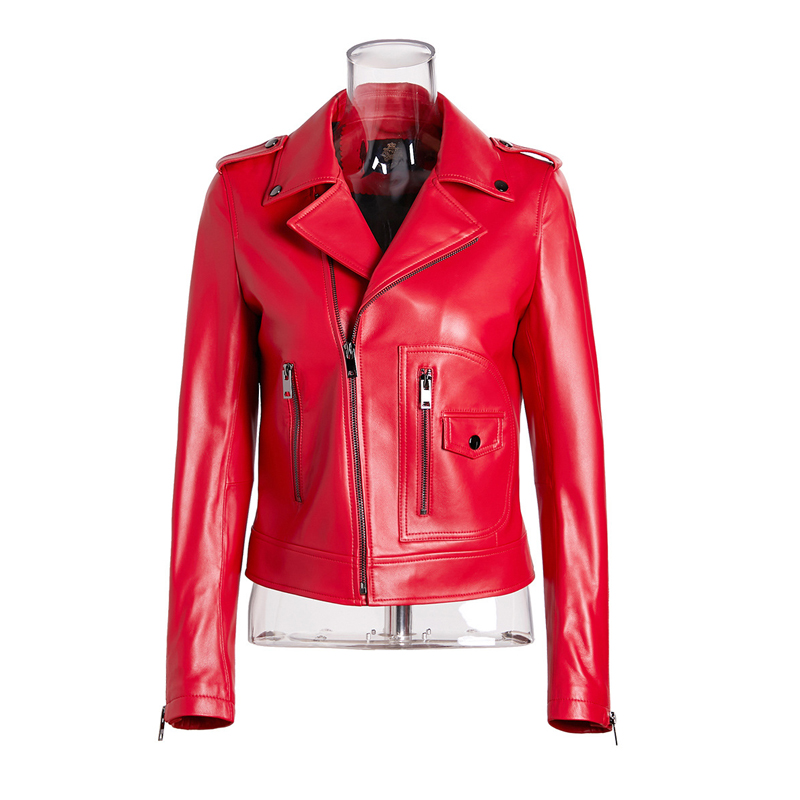 2021 spring and autumn real leather sheepskin leather clothes women's short style European and Ameri