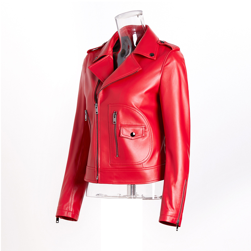 2021 spring and autumn real leather sheepskin leather clothes women's short style European and Ameri