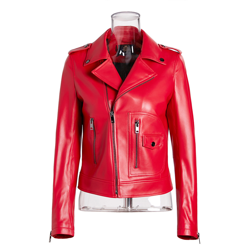 2021 spring and autumn real leather sheepskin leather clothes women's short style European and Ameri