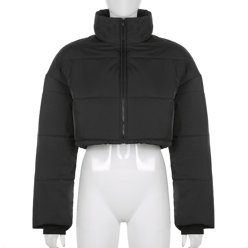Wholesale new winter zip up puffer jacket women so