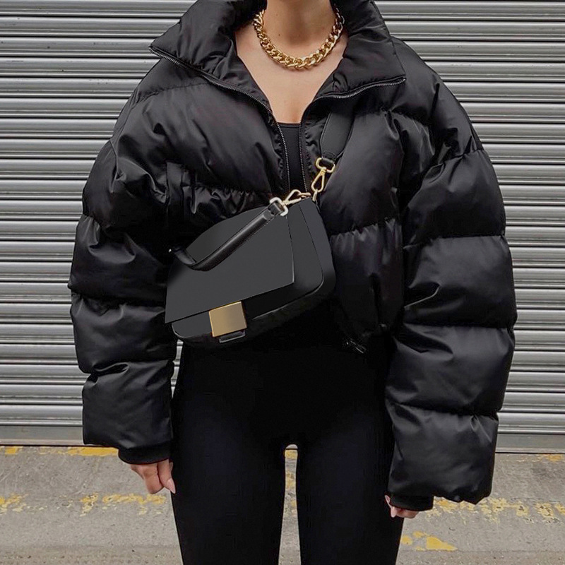 Wholesale new winter zip up puffer jacket women so