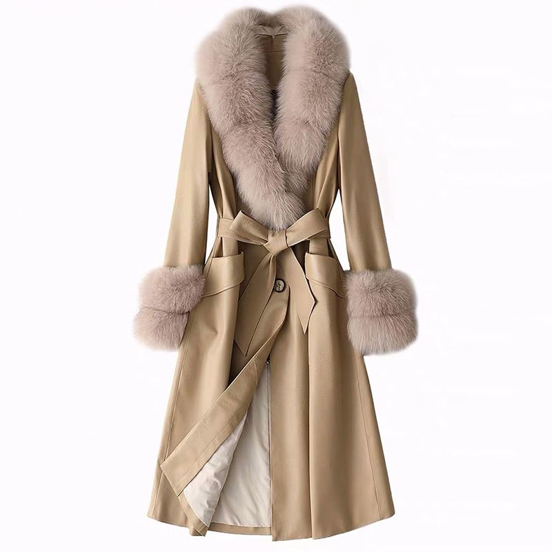 Manufactory Wholesale Women Leather Jacket Wholesale Real Leather Long Style Ladies Leather Jackets 