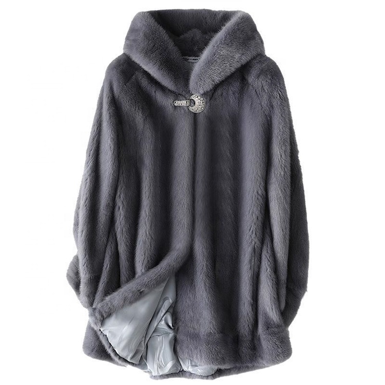 Gray mink fur 2022 women winter jackets winter coats for women 2022