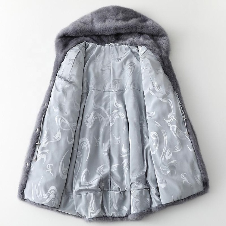 Gray mink fur 2022 women winter jackets winter coats for women 2022