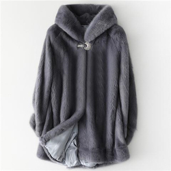 Gray mink fur 2022 women winter jackets winter coats for women 2022