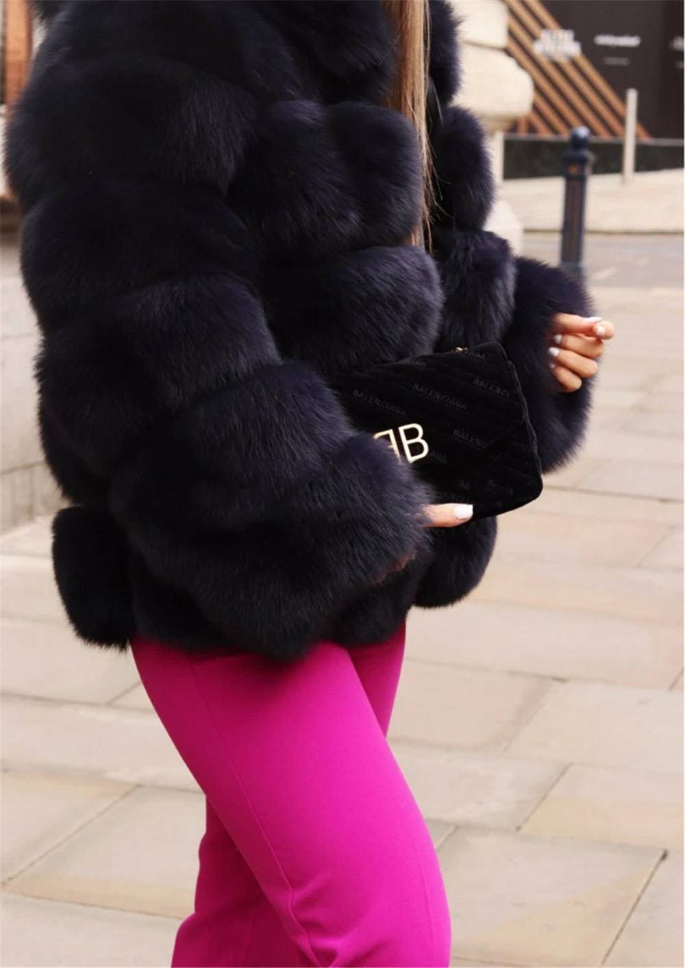 Winter Fashion New Arrival Women's Fox Fur Hooded Coat Thick Warm Real Fox Ladies Fancy Short Fur Co