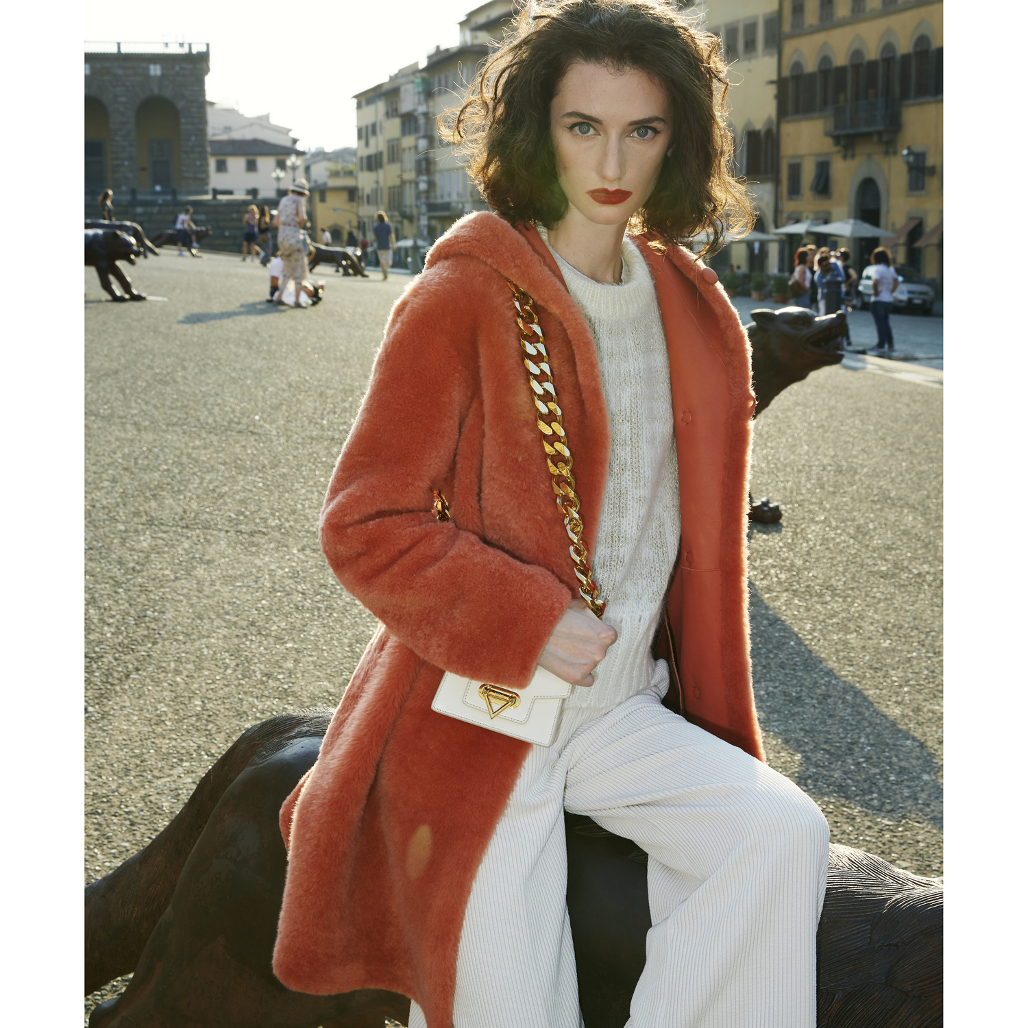 Italian quality handmade genuine leather soft and warm reversible pink hooded shearling coat for wom