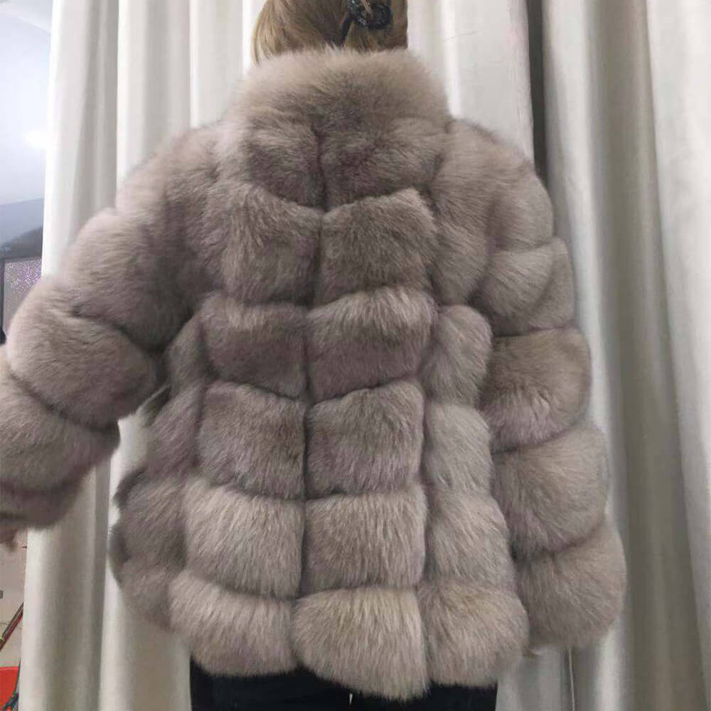 Dropshipping Real Fox Fur Coats Custom Ladies ropa para mujer High Quality Womens Fur Jacket Coat Fo