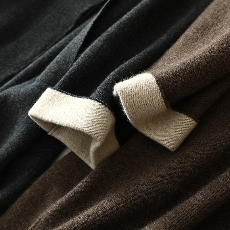 Cardigans Black Lelelei Mongolian Cashmere Women's Coat 100% Long Womens Cashmere Cardigan women