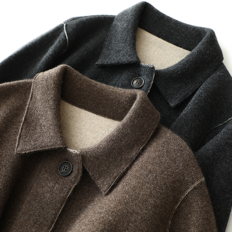 Cardigans Black Lelelei Mongolian Cashmere Women's Coat 100% Long Womens Cashmere Cardigan women