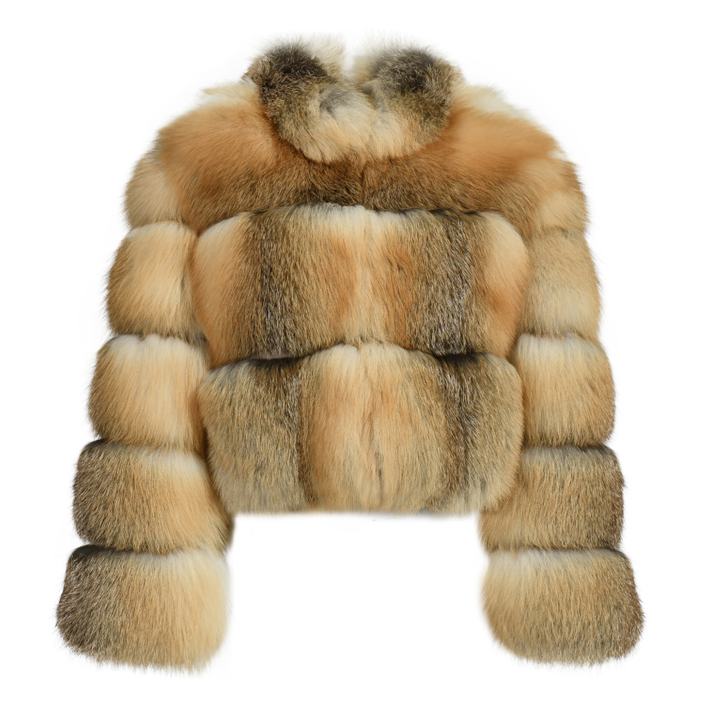 Wholesale New Styles Elegant Ladies Fluffy Genuine Fox Fur Jacket Winter Fashion Women Real Fur Coat