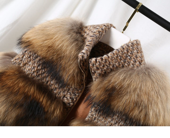 OFTBUY 2021 Winter Jacket Women Real Fur Coat Natural Raccoon Fur Woolen Coat Bomber Jacket Korean S