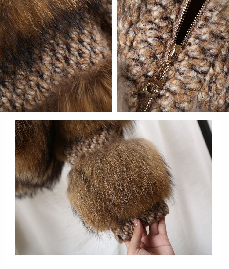 OFTBUY 2021 Winter Jacket Women Real Fur Coat Natural Raccoon Fur Woolen Coat Bomber Jacket Korean S