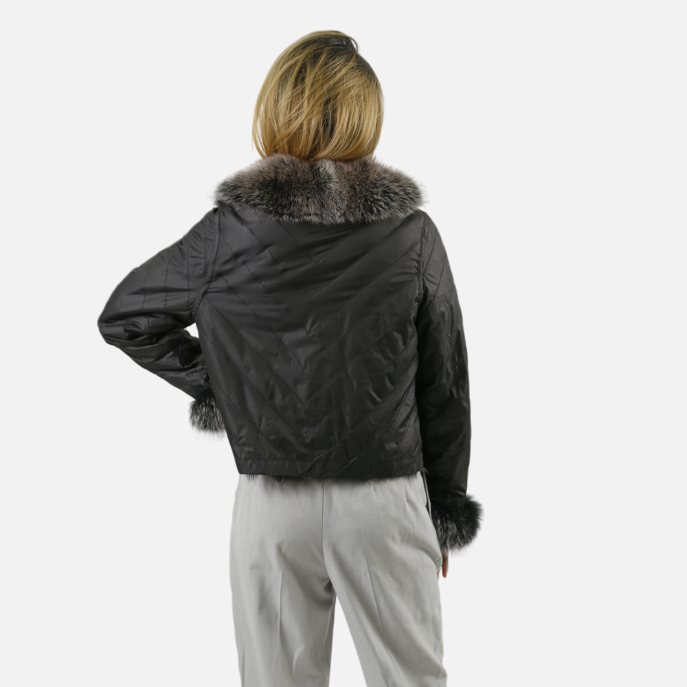 New Winter Coat Jacket Women Fur Coat Short Style Genuine Fox Fur Coat With Detachable Fur Collar