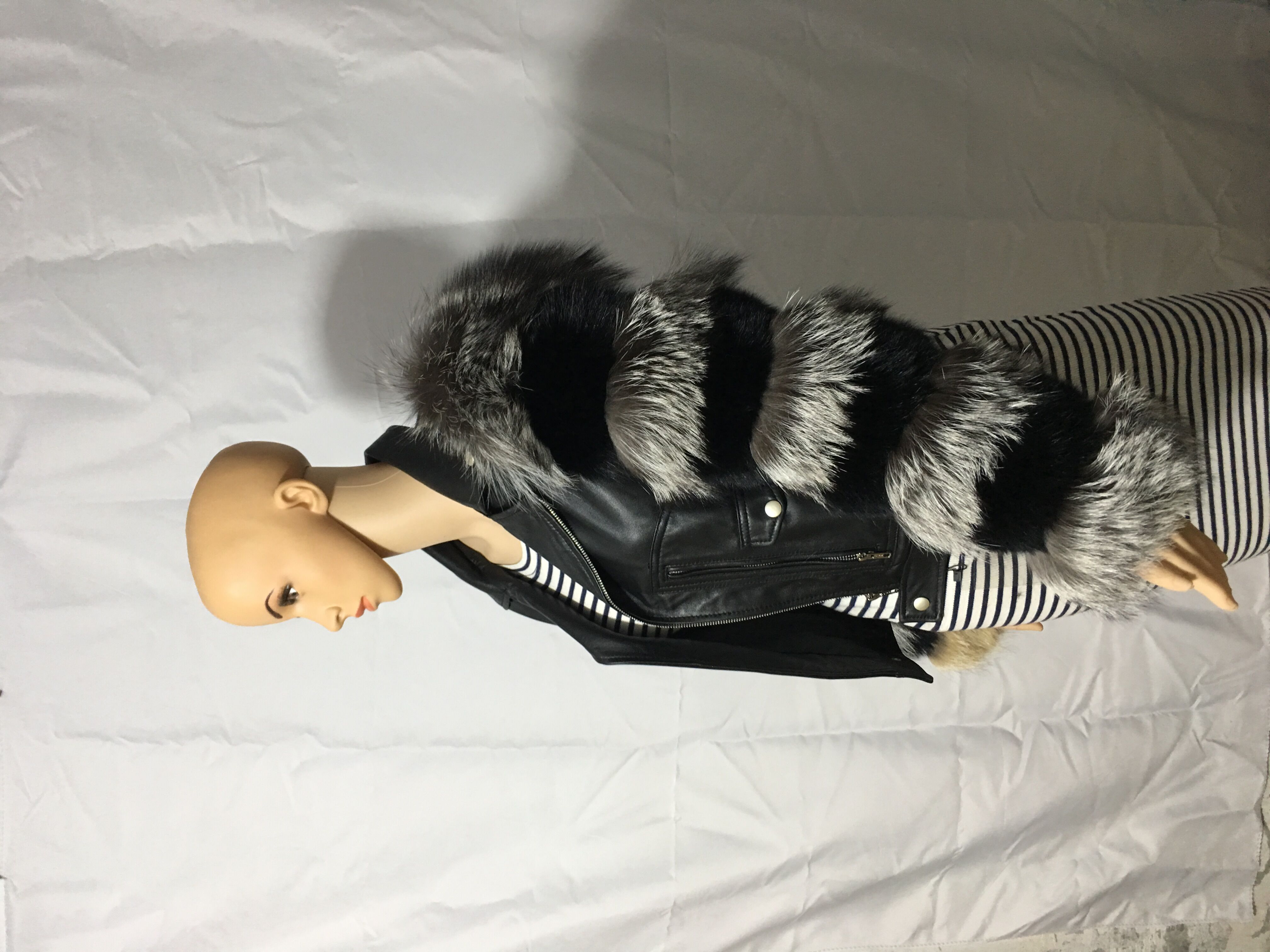 Fox Fur Sheepskin Jacket Short Leather Coat Fur Coat Women's Coats
