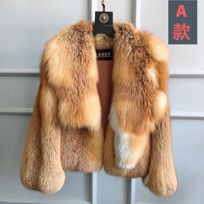 Top Sale Fashion Warm Winter Jacket for Women Thicken Soft High Quality Genuine Real Fur Coat fox fu