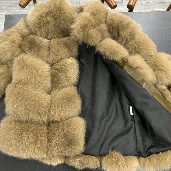 winter jacket women long parka real fur coat natural fox fur collar jacket army green long parka fas