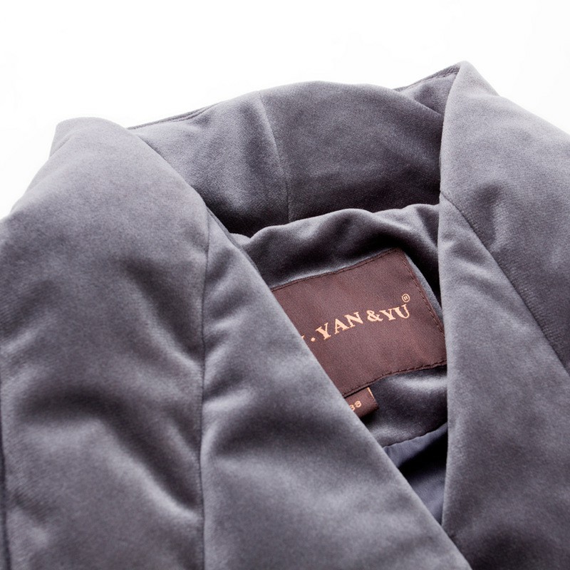 Hot Sale Young Women Ladies Warm Collar Ladies Down Coat Winter  Long Jacket With Belt and Lapel