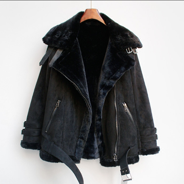 Luxury Natural Merino Sheepskin Leather Fur Shearling Coat Genuine Fur Jacket Women's Clothing