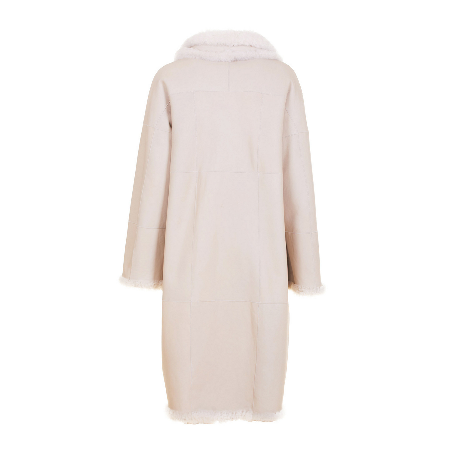 Luxury made in Italy real fur reversible women shearling coat with oversized comfortable fit for ric