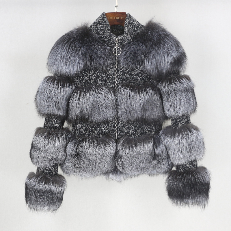 Fashion  faux fur top cropped bubble women coat plus size jackets women's coats motorcycle women jac