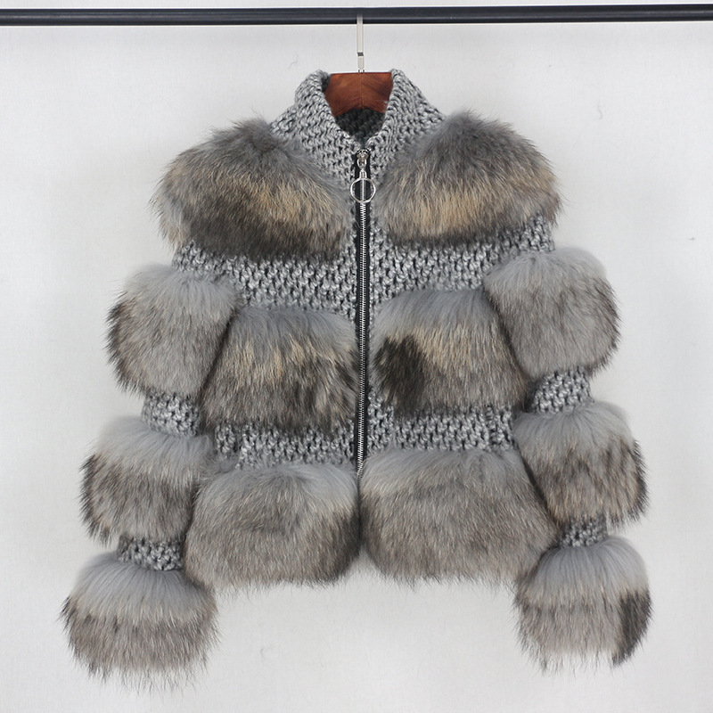 Fashion  faux fur top cropped bubble women coat plus size jackets women's coats motorcycle women jac