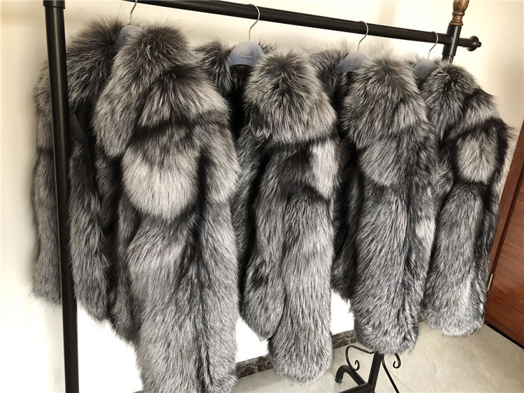 2021 New Arrival Genuine Fox Fur Jacket Women Fluffy Real Fox Fur Coat for Winter