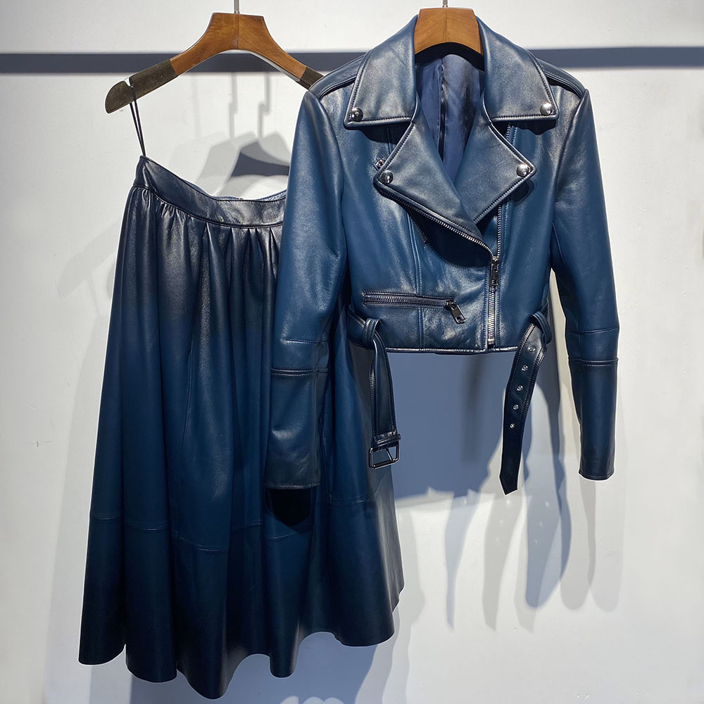 100% Real Sheepskin Coat Female Genuine Leather Jacket Short Slim Jackets For Women Clothes 2022 Aut