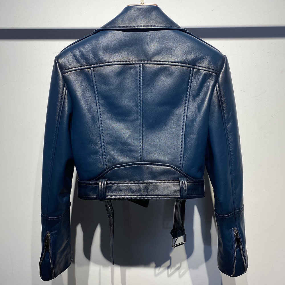 100% Real Sheepskin Coat Female Genuine Leather Jacket Short Slim Jackets For Women Clothes 2022 Aut