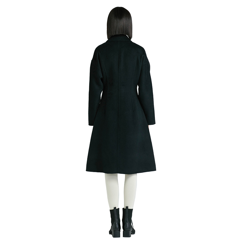 Cashmere coat 2021 autumn and winter new double-faced woolen coat in the long single-breasted high-e