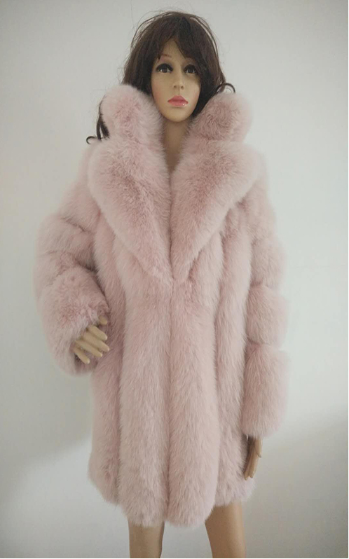 Real Fox Fur Jacket Winer Autumn Warm Outwear Beautiful Coat Lady Fashion Women Fox Fur Coat