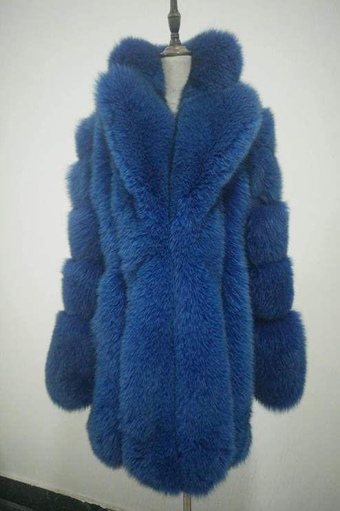 Real Fox Fur Jacket Winer Autumn Warm Outwear Beautiful Coat Lady Fashion Women Fox Fur Coat