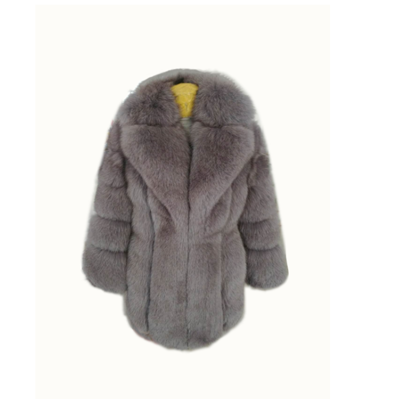 Real Fox Fur Jacket Winer Autumn Warm Outwear Beautiful Coat Lady Fashion Women Fox Fur Coat