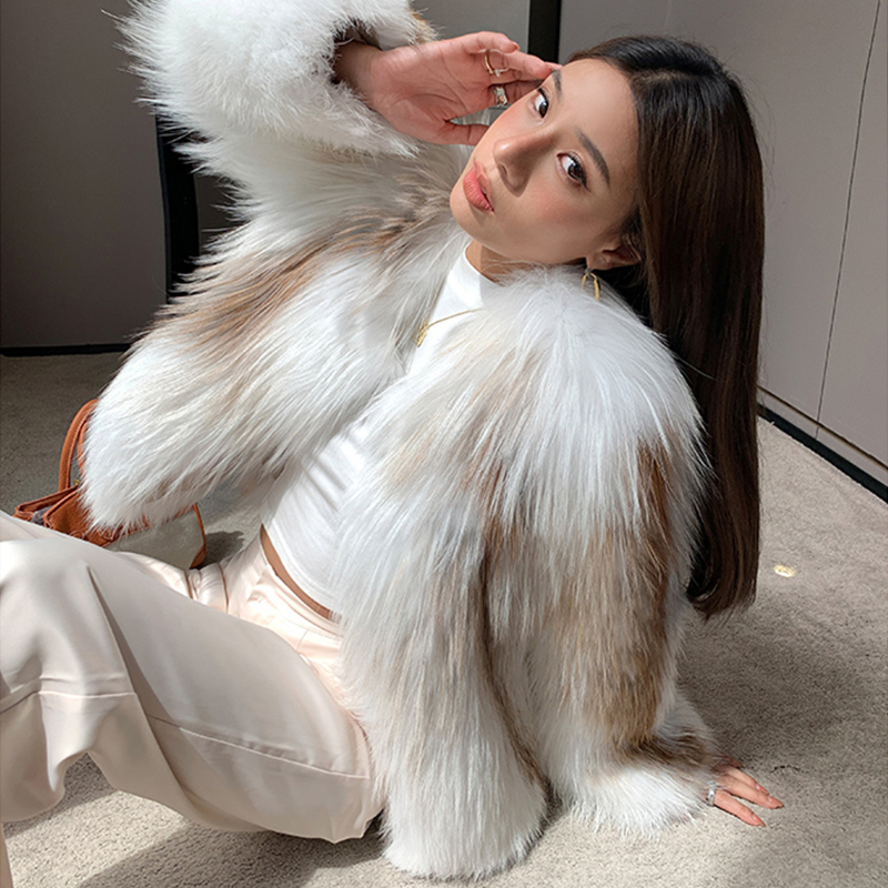 2022 new heavy-duty leather jackets slim women's autumn and winter coats