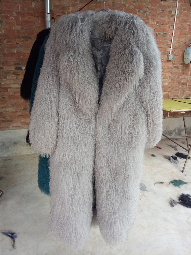 Star fashion design popular women Real Mongolian lamb fur coat