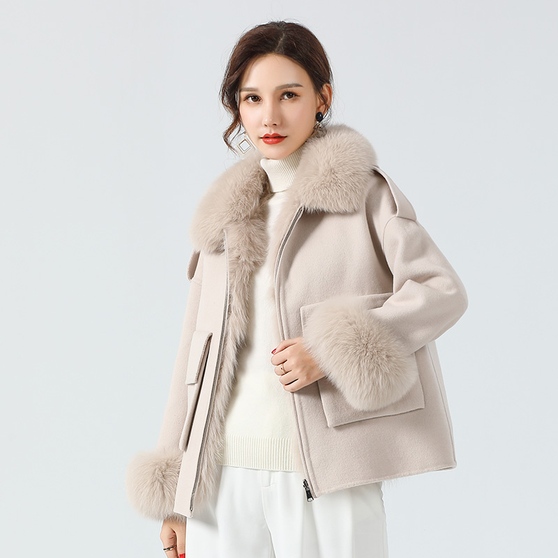 Pudi women winter real fox fur coat jacket 2020 Ins hot lady female over size genuine fox fur parka 