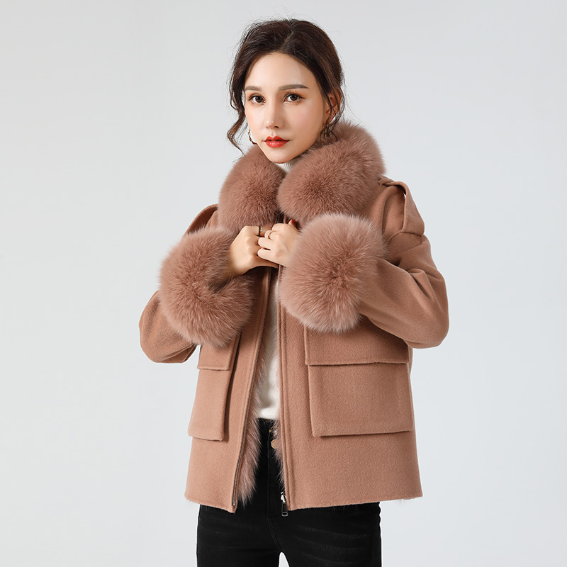 Pudi women winter real fox fur coat jacket 2020 Ins hot lady female over size genuine fox fur parka 