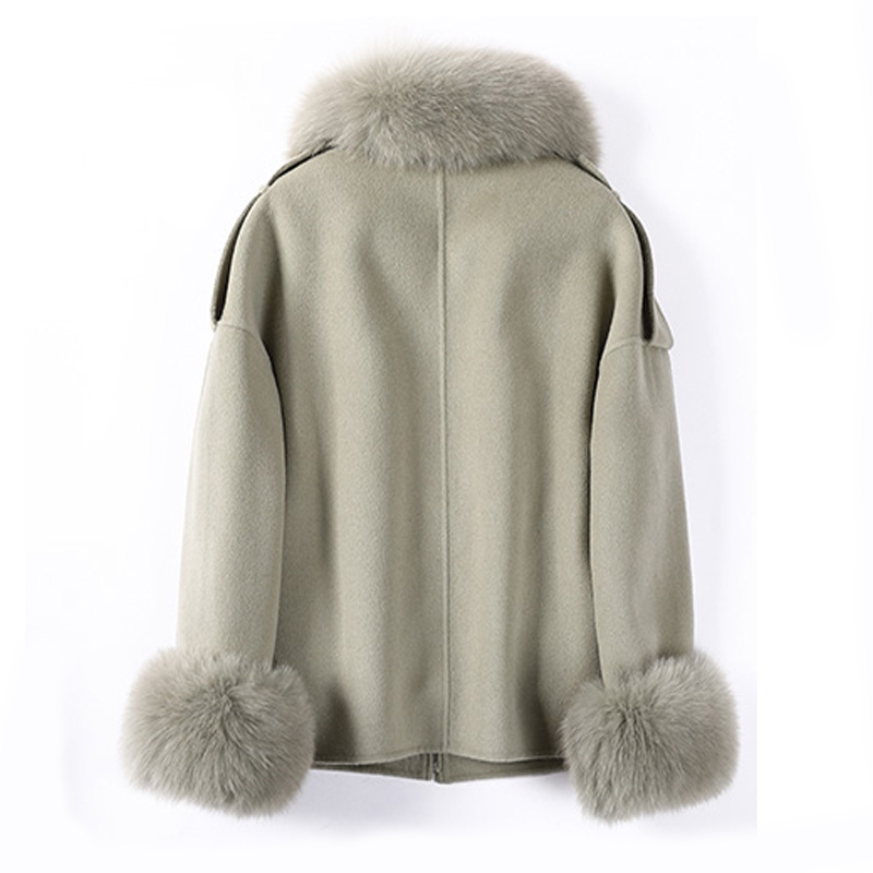 Pudi women winter real fox fur coat jacket 2020 Ins hot lady female over size genuine fox fur parka 