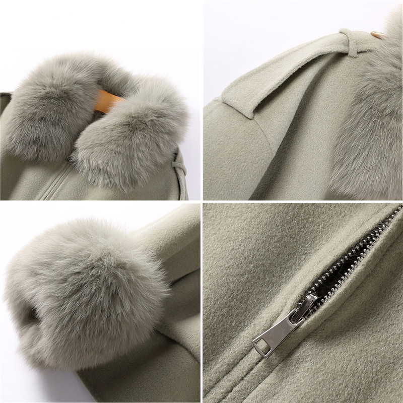 Pudi women winter real fox fur coat jacket 2020 Ins hot lady female over size genuine fox fur parka 
