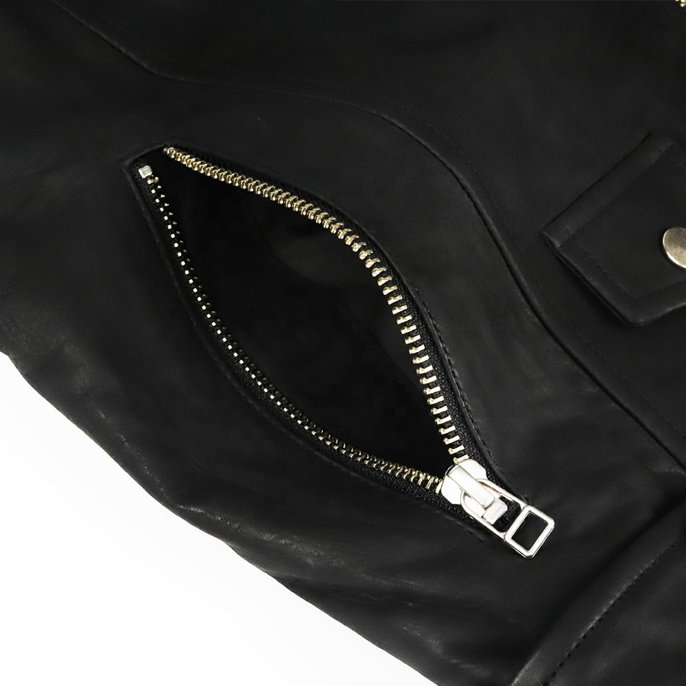 Casual motorcycle waterproof warm coat winter women baby cowhide leather jackets