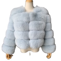 Custom Wholesale Winter Lady Fur Fox Jacket Coat Luxury Fashion Natural Sheep Shearing Luxury Real F