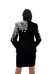 Crystal Handmade Ladies Womens Blazer Jacket Balman Jacket Bomber Ladies Fashion New Blazer