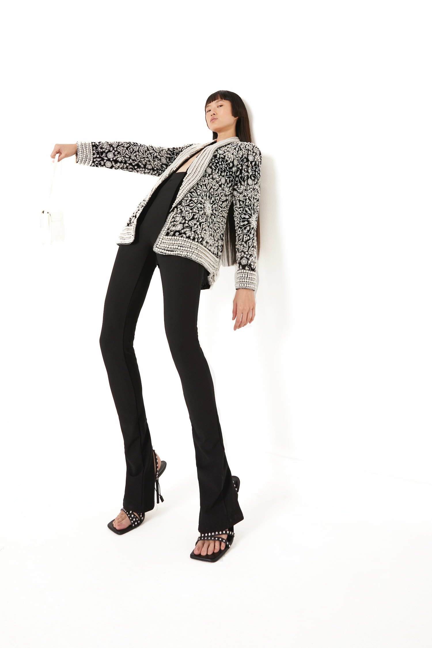 Crystal Handmade Ladies Womens Blazer Jacket Balman Jacket Bomber Ladies Fashion New Blazer