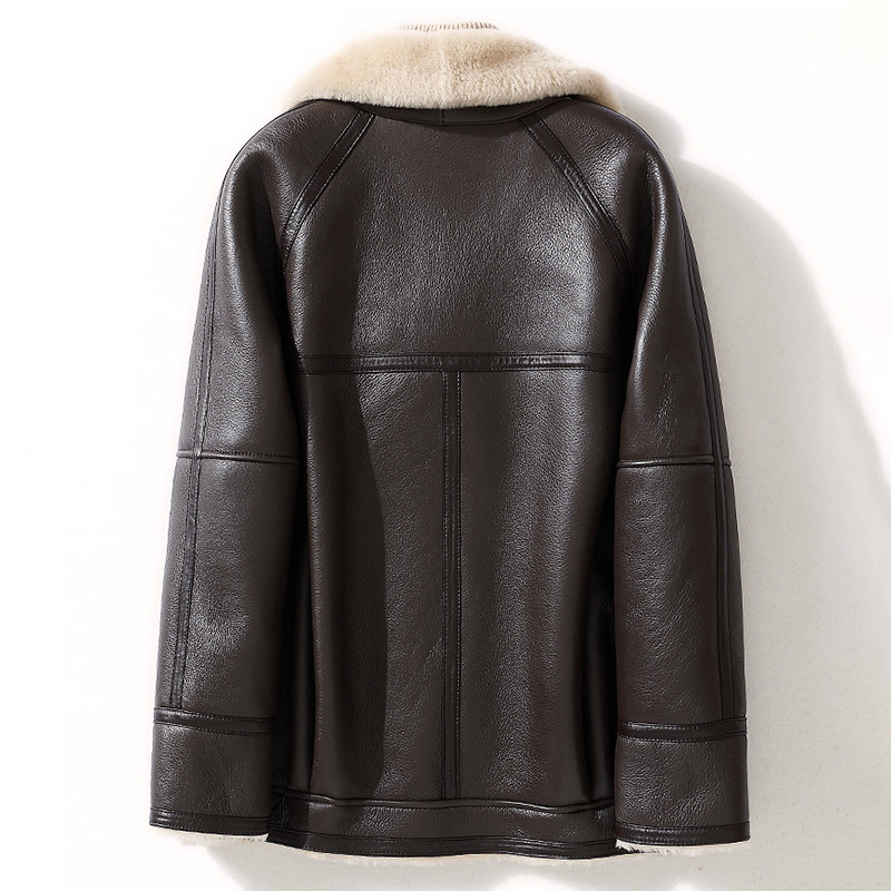 High Quality Genuine Sheepskin Leather Fur Jacket Women Shearling Jacket