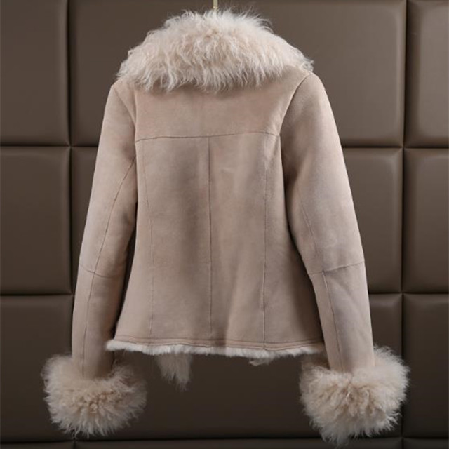 Hot Sale Lamb Fur Jacket Ladies Double-faced Sheepskin Fur Coat for Winter