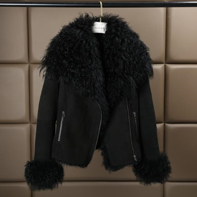 Hot Sale Lamb Fur Jacket Ladies Double-faced Sheepskin Fur Coat for Winter